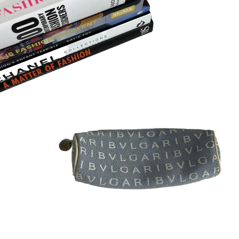 BVLGARI Logo Mania Pouch Canvas Zip Long Wallet
